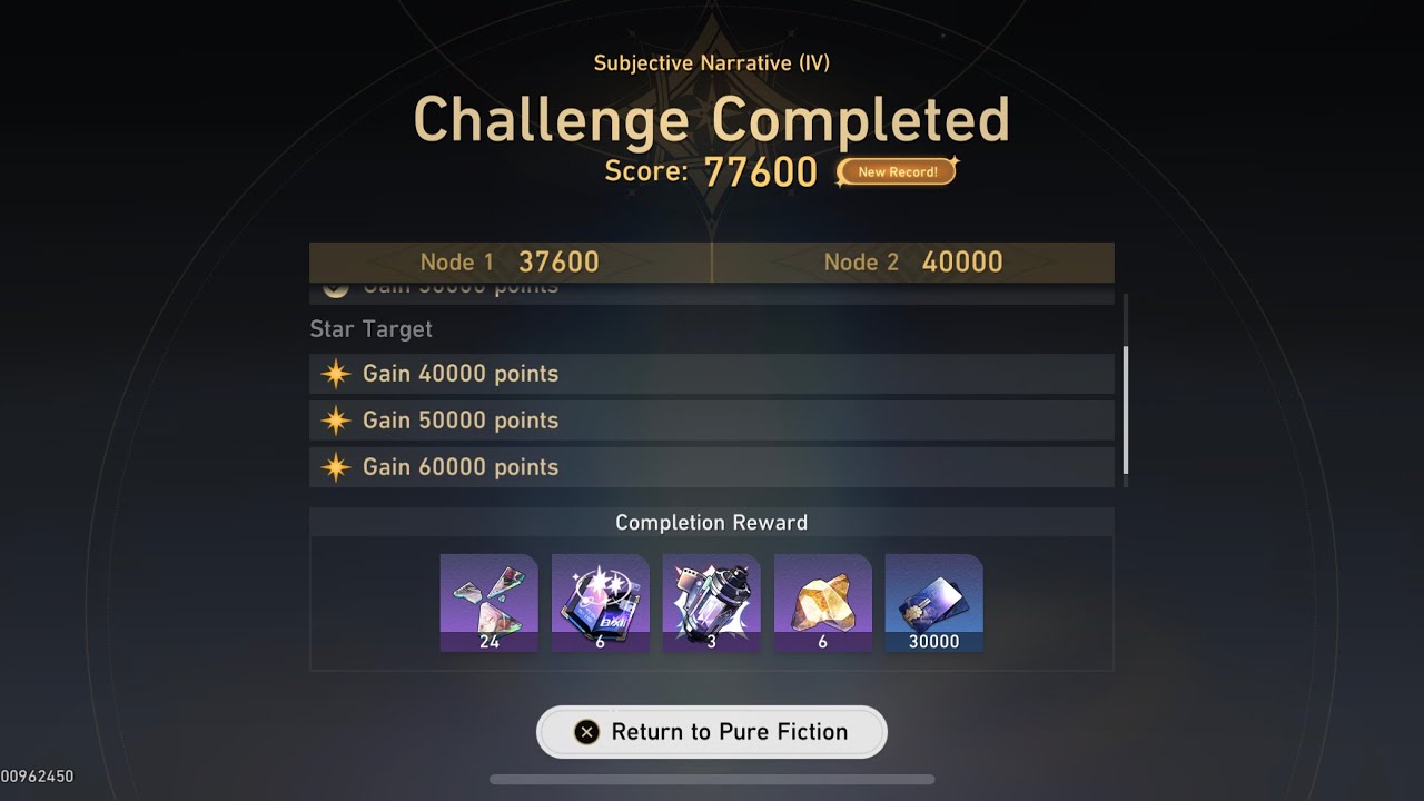 Pure Fiction 3.5 Hysilens E0S0 Castorice E0S1 auto - Honkai: Star Rail