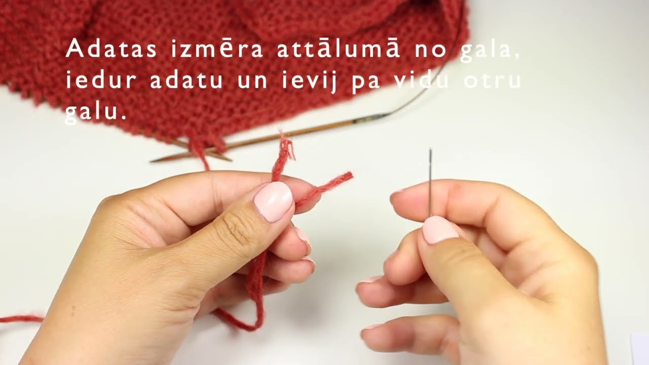 Pīnītes dzijas galu savienošana bez mezgla. Rü adījumu video skola Nr.2