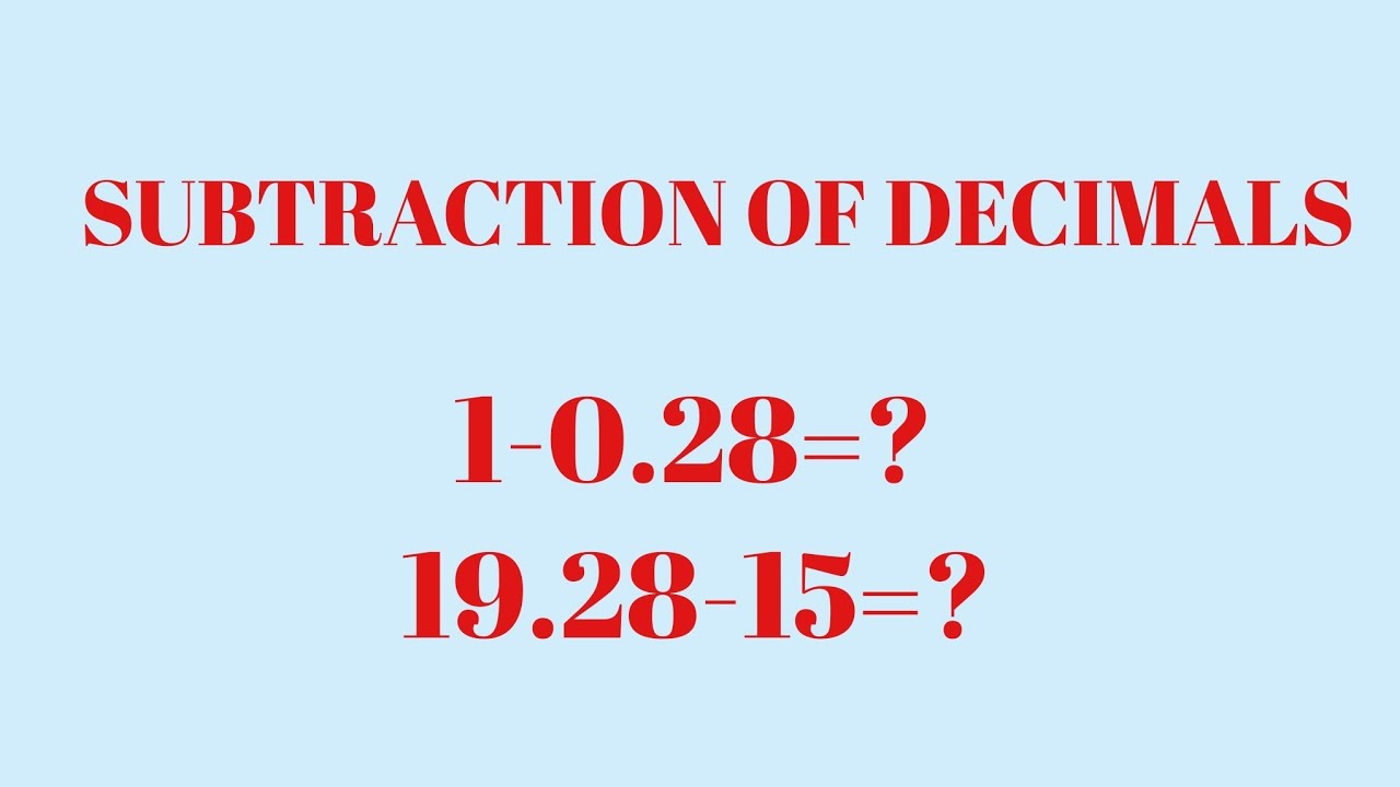 Subtraction of Decimals || How to subtract decimal numbers|| ((দশমিকৰ বিয়োগ))