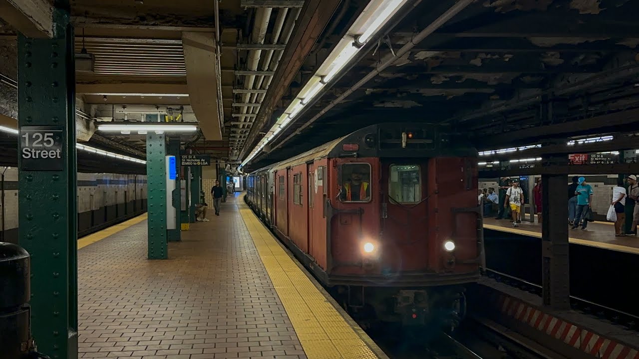 IND Central Park West Line| (A)(B)(C)(D) Lcl/Exp Train Action + R33WF/R62A Refuse & R255 Transfers