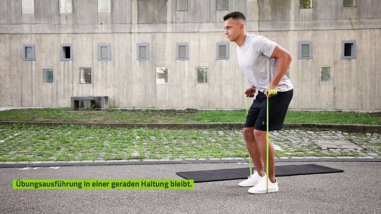 BARMER - Training mit dem Fitness-Band: Rudern stehend