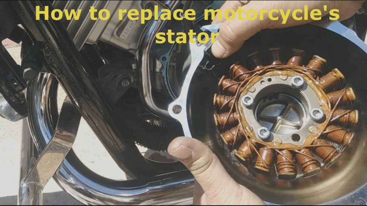 How to replace a stator on a bike. Honda Magna vf750c.