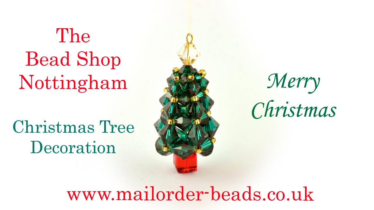 Swarovski Cubic Right Angle Weave Christmas Tree Decoration: DIY