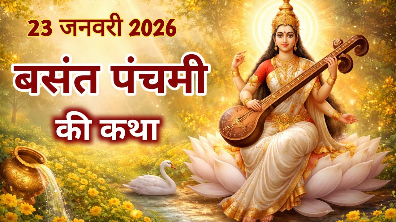 बसंत पंचमी क्यों मनाई जाती है? माँ सरस्वती के अवतरण की दिव्य कथा #divyadarshanbymanju #bhaktikatha 