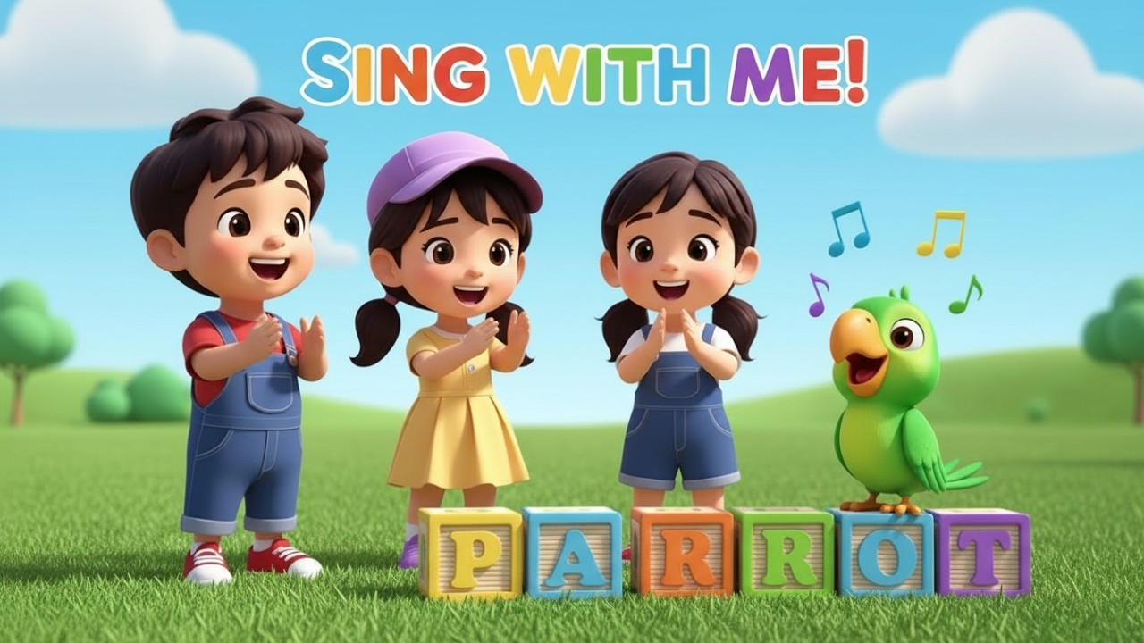 Parrot  Parrot  Sing With Me |  Parrot Spelling Song for Toddlers | Nursery Rhymes
