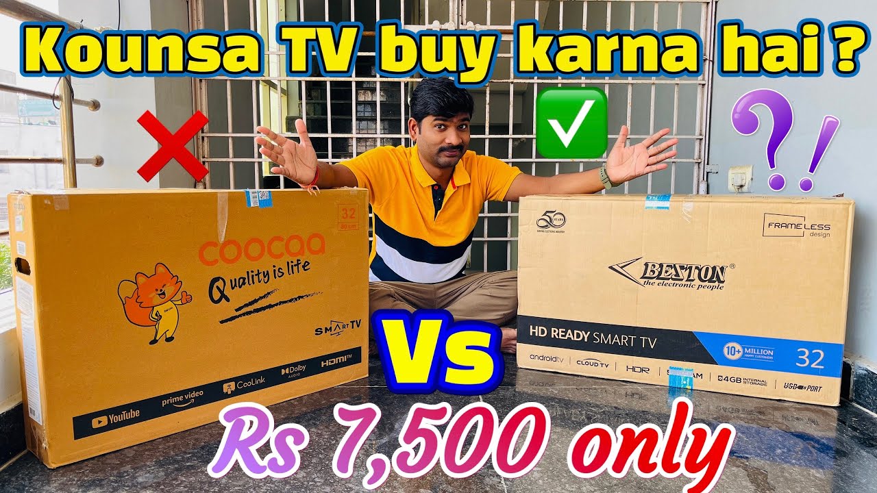 Coocaa 32 Inch Smart TV vs BESTON 32 Inch TV 🔥 Which is Best ? Full Comparison ||Don’t buy Wrong TV!