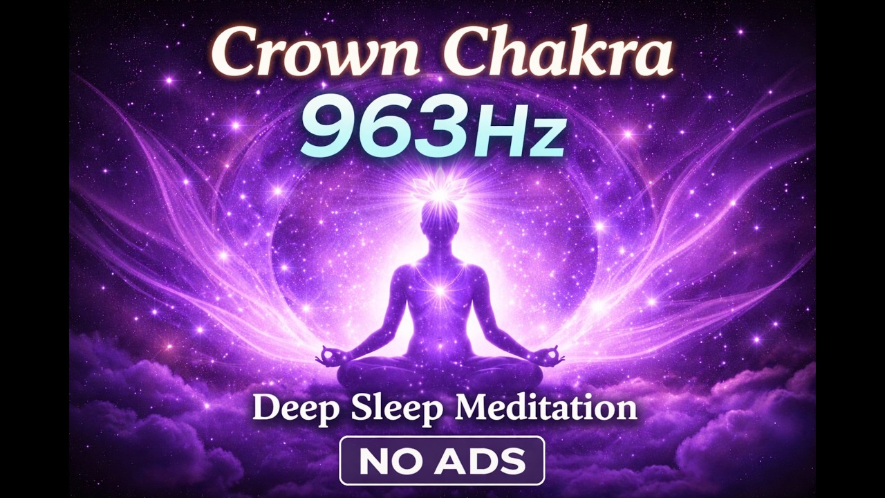 963Hz Crown Chakra Activation for Deep Sleep 🌙 (No Ads, Healing Frequency)