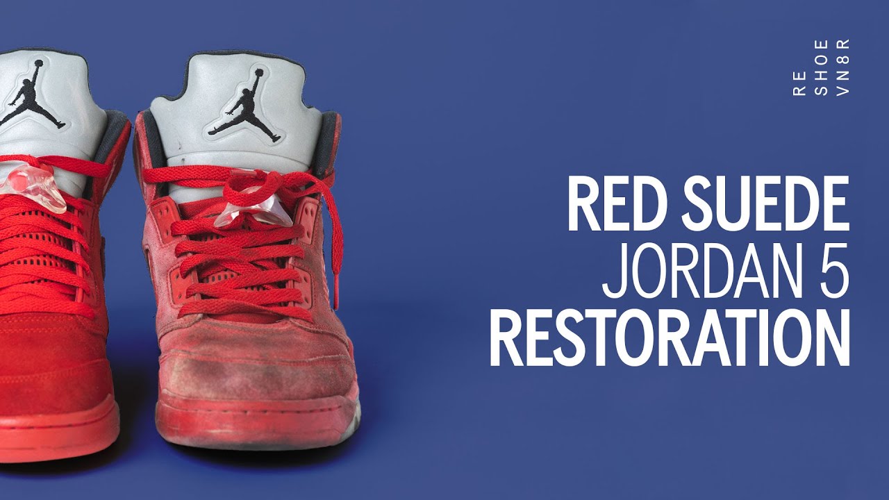 Air Jordan 5 Red Suede Restoration With Vick Almighty