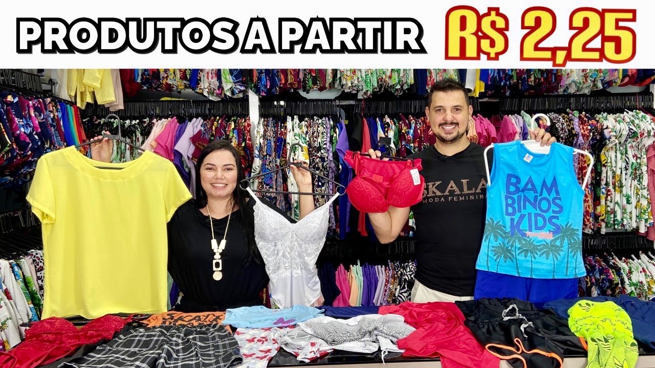 ROUPAS FEMININAS, MASCULINAS, INFANTIS E INTIMAS NO ATACADO - Produtos a partir de R$ 2,25