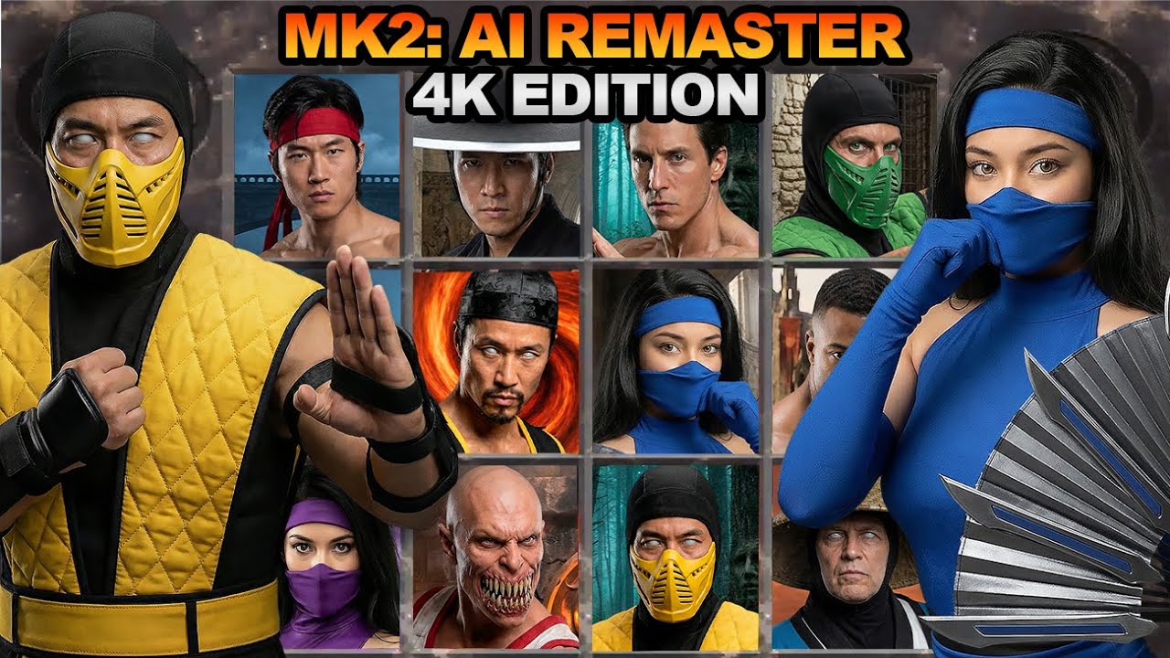Mortal Kombat II: Что, если бы персонажи и арены были ремастированы в HD? | MK2 Remastered