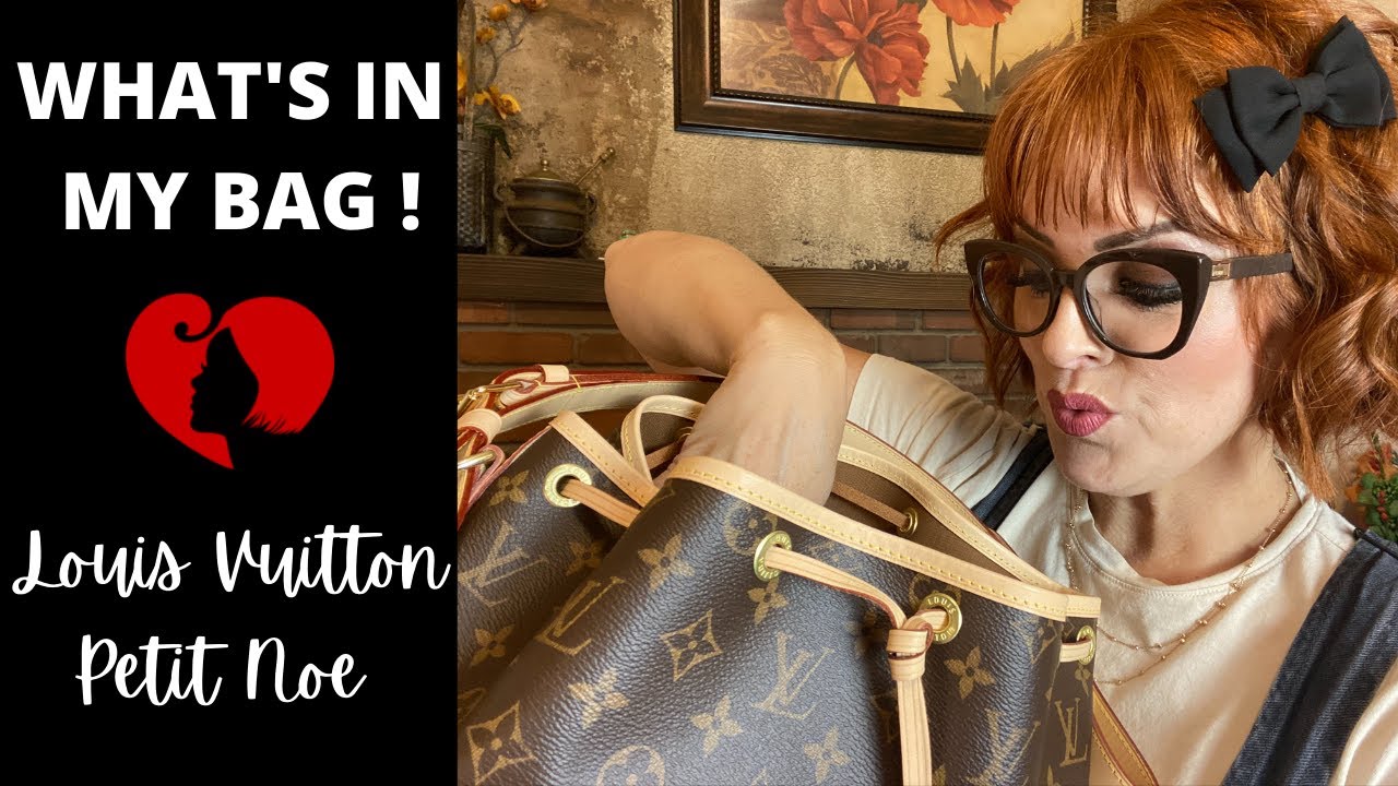 WHAT'S IN MY BAG LOUIS VUITTON PETIT NOE 2021  |  WIMB 2021 LUXURY HANDBAG & DAILY PURSE ESSENTIALS
