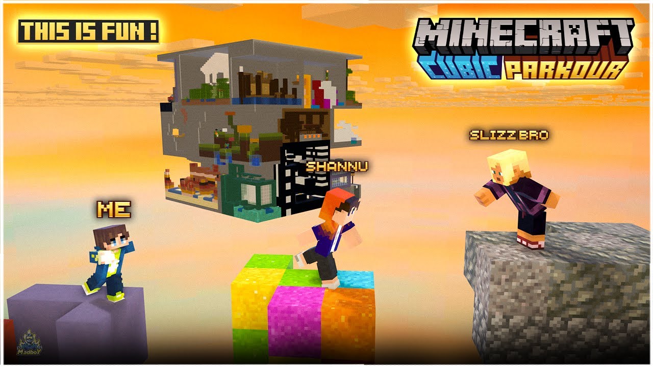 CUBIC PARKOUR WITH GANG IS FUN 🤣 | Minecraft in Telugu | Maddy Telugu Gamer