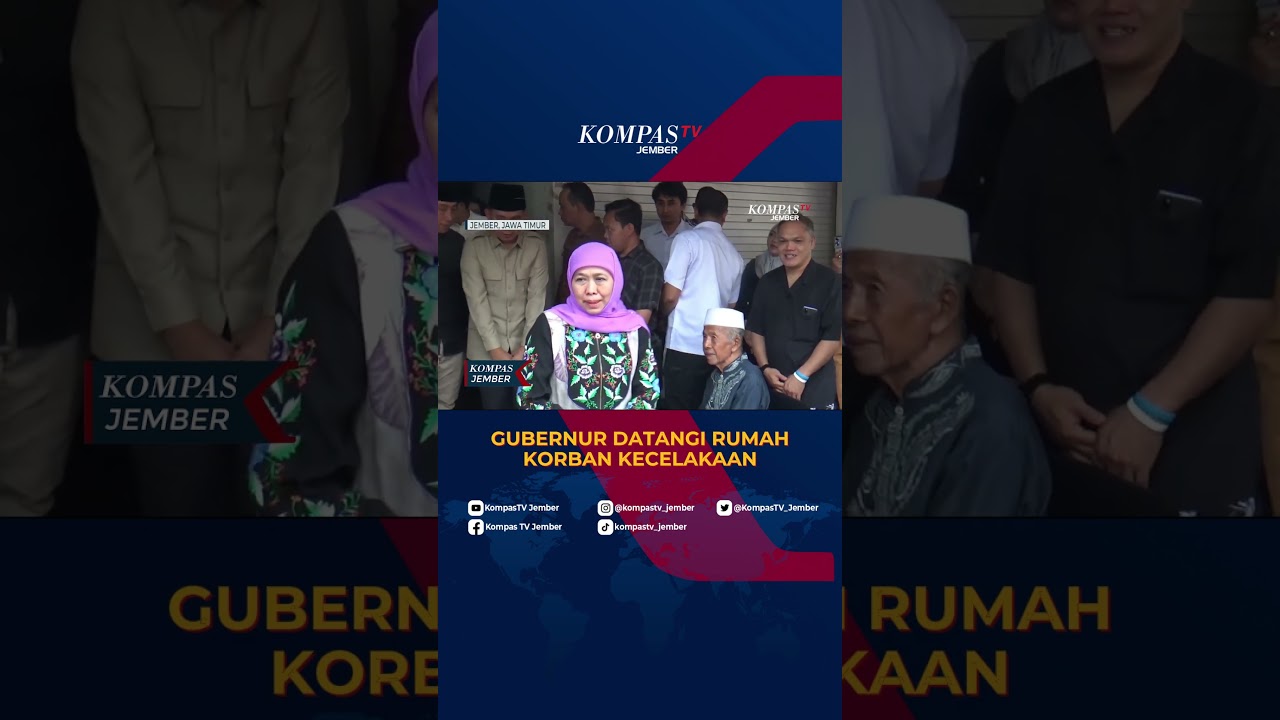 Khofifah & Gus Fawait Kunjungi Rumah Duka Korban Bus Maut Probolinggo #short