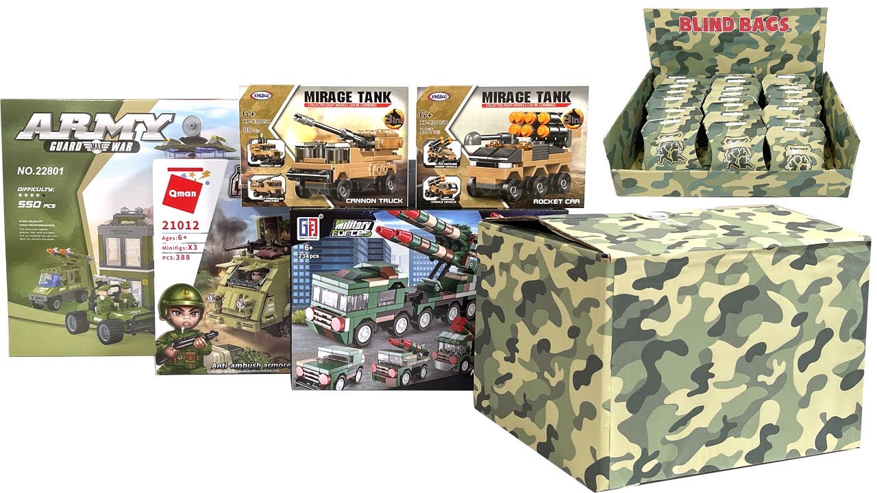 LEGO Military Box & Blind Bags Guns & Equipment| Army DIY Compilation