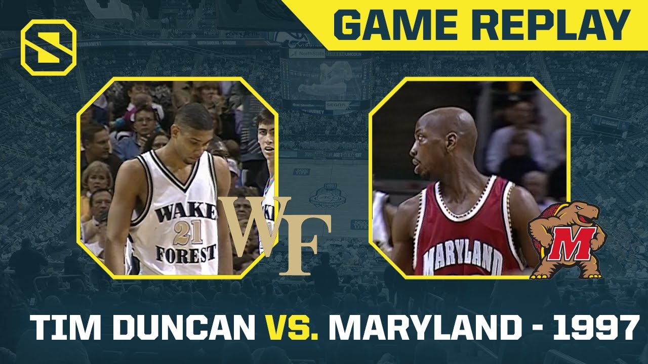 Tim Duncan Clashes at Home with the Terrapins | Wake Forest vs. Maryland - 1997