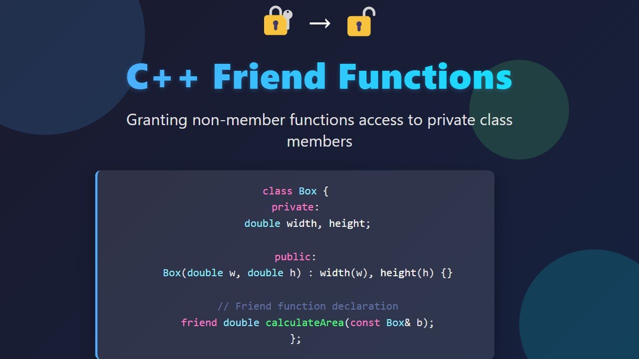 C++ Friend Functions: Demystifying Access to Private Members 🔓