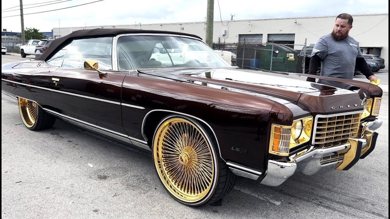 BlueMagic Built Givin some TLC to the Louie IV 71 Chevy Vert on Gold 24