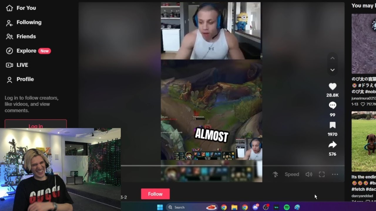 xQc dies Laughing at Tyler1 League Rage Compilation