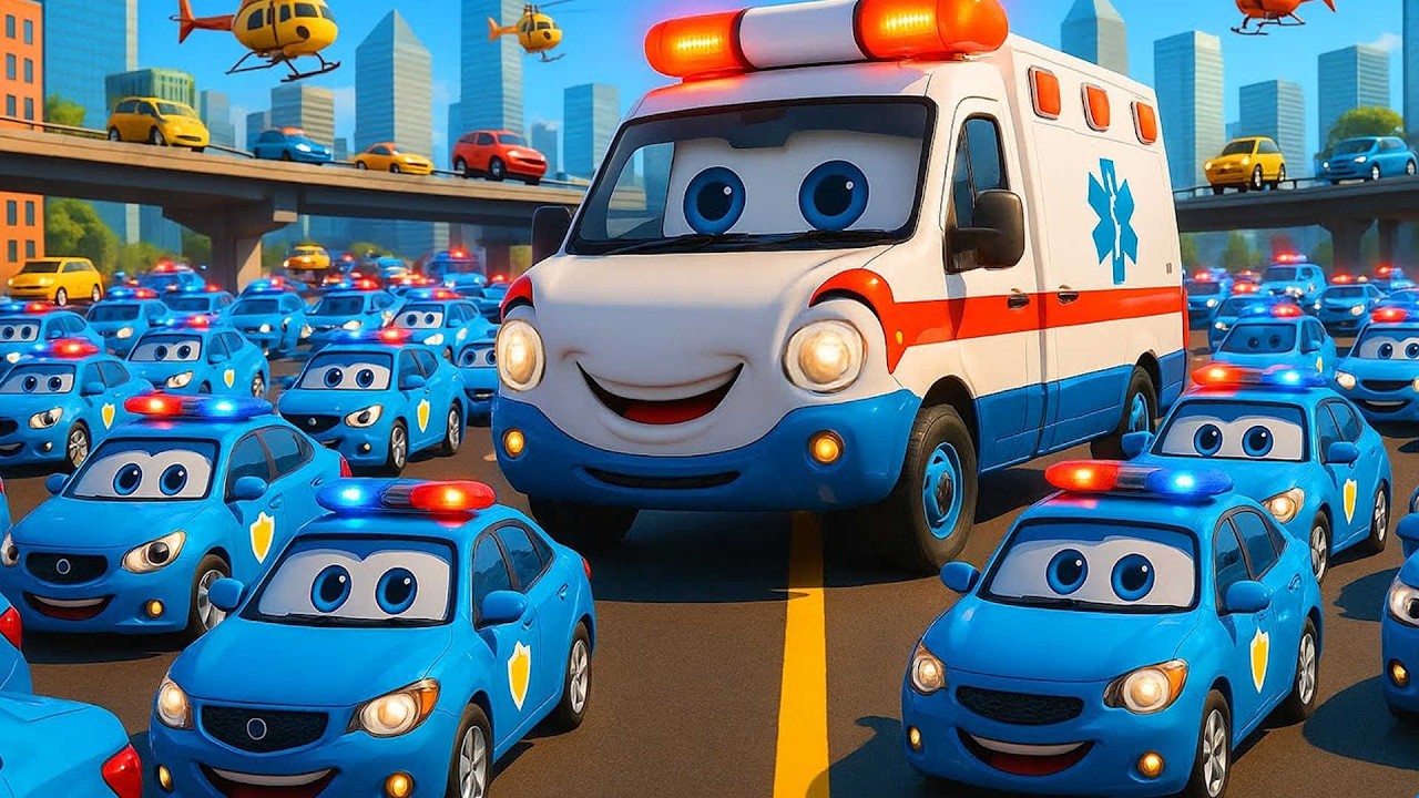 Rescue Squad on the Move 🚁🚑| City Emergency Heroes | Rescue Vehicles Animation