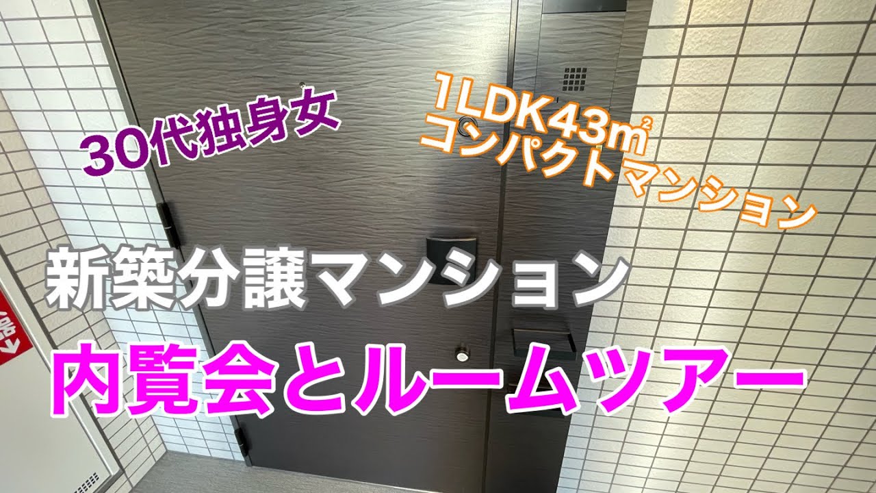 #19．【ルームツアー】新築分譲マンション内覧会⁑施工指摘箇所⁑1LDK43㎡⁑コンパクトマンション