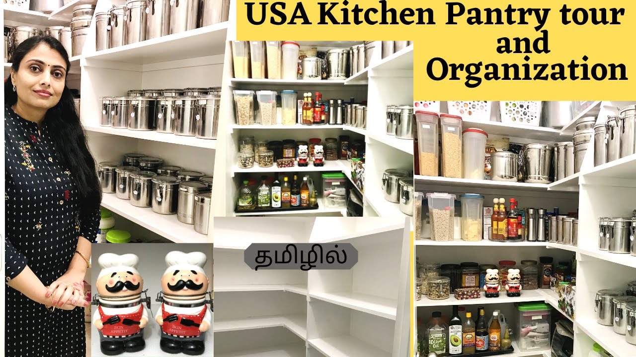 தமிழில் -  My Kitchen Pantry Tour!  and Pantry Organization Ideas #Malinisignature