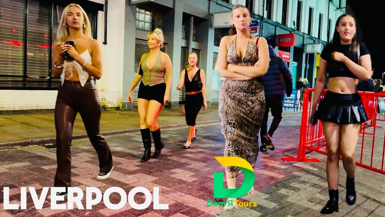 🇬🇧 LIVERPOOL  NIGHTLIFE  SCENE UK DISCTRICT  23:00 PM ENGLAND -   WALKING  FULL TOUR