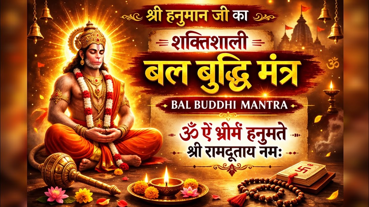 Hanuman Bal Buddhi Mantra 108 Times | संकट दूर करने वाला चमत्कारी मंत्र
