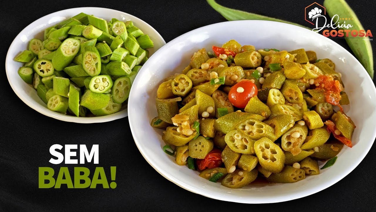 Como TIRAR a BABA do QUIABO FÁCIL + REFOGADO de QUIABO SEQUINHO e DELICIOSO!😋😋😋