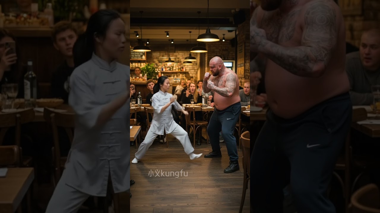 Tai Chi Girl Meets Bully at Restaurant 