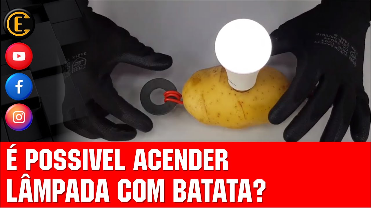 ACENDER LÂMPADA COM BATATA? SERÁ QUE É POSSÍVEL? TESTAMOS NA PRÁTICA.