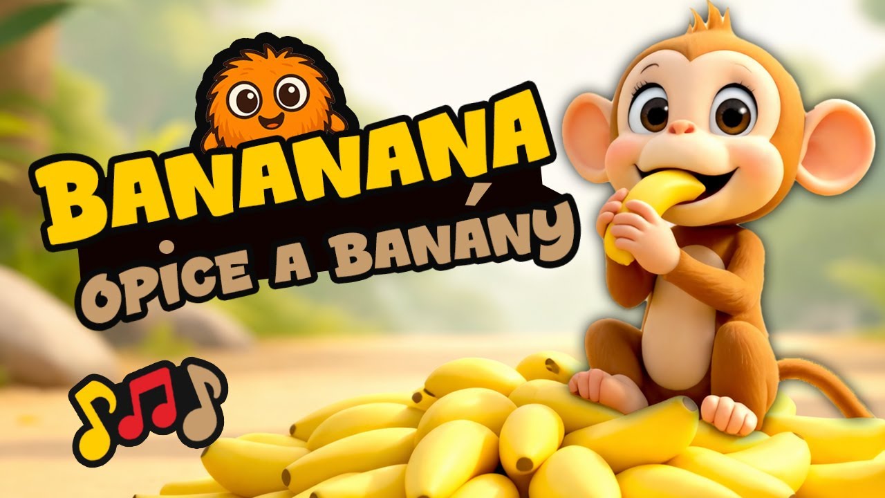 BANANANA 🍌🐵 Veselá pesnička s opicami pre deti