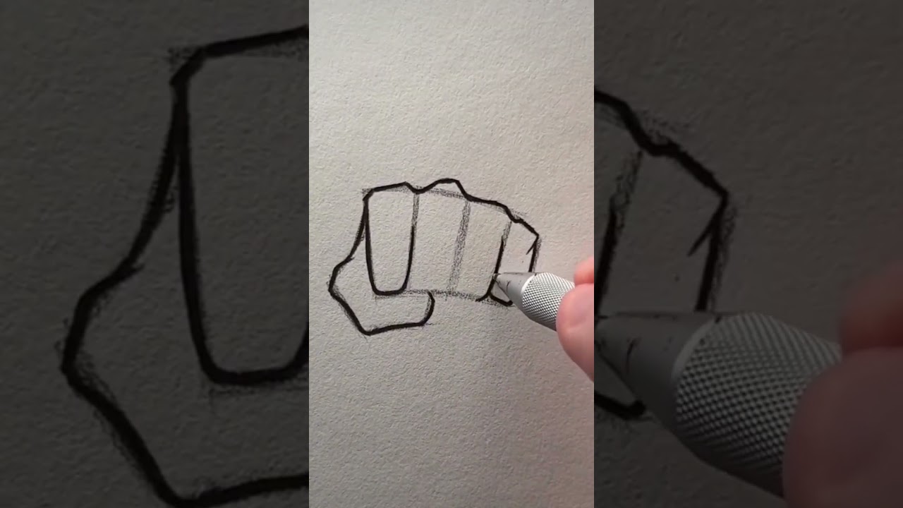 Draw the fist steps by step 👊