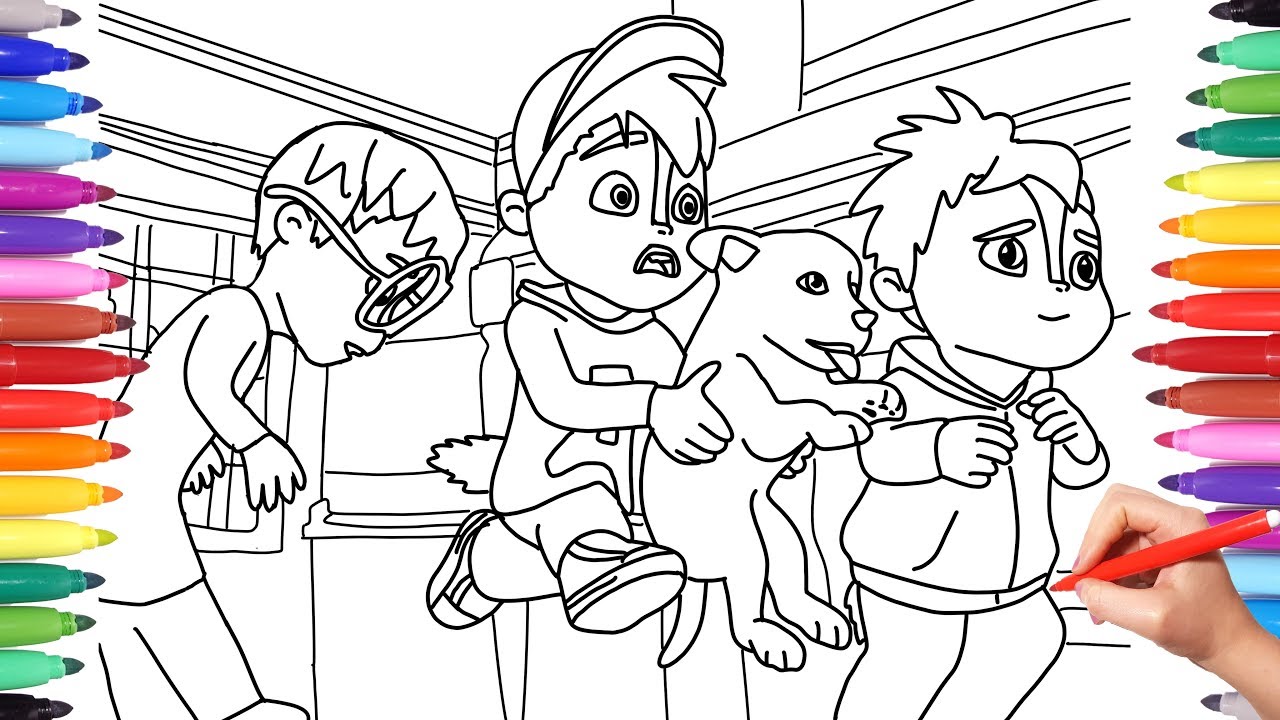 Alvinnn and the Chipmunks, Alvin Coloring Pages for Kids, How to Draw and Color Alvin Simon Theo