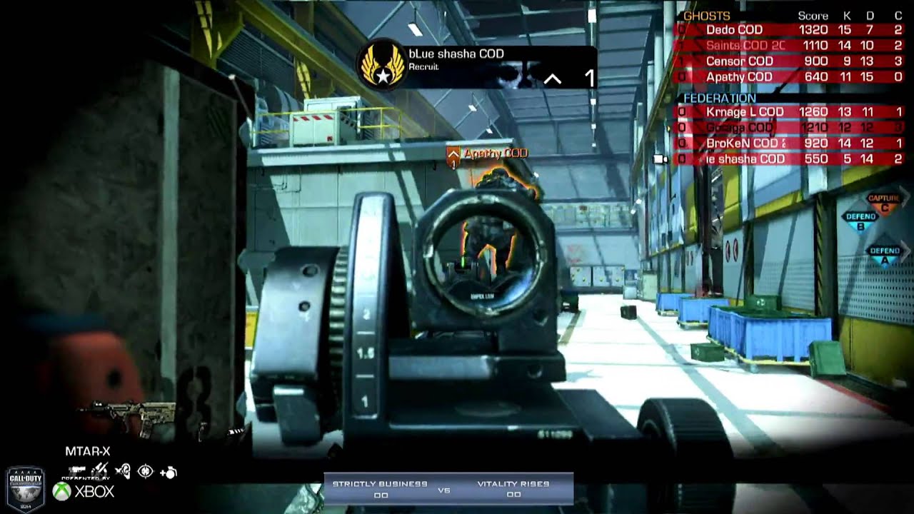 Strictly Business vs Vitality Rises - Game 1 - LB Round 2 - CoD Championships 2014