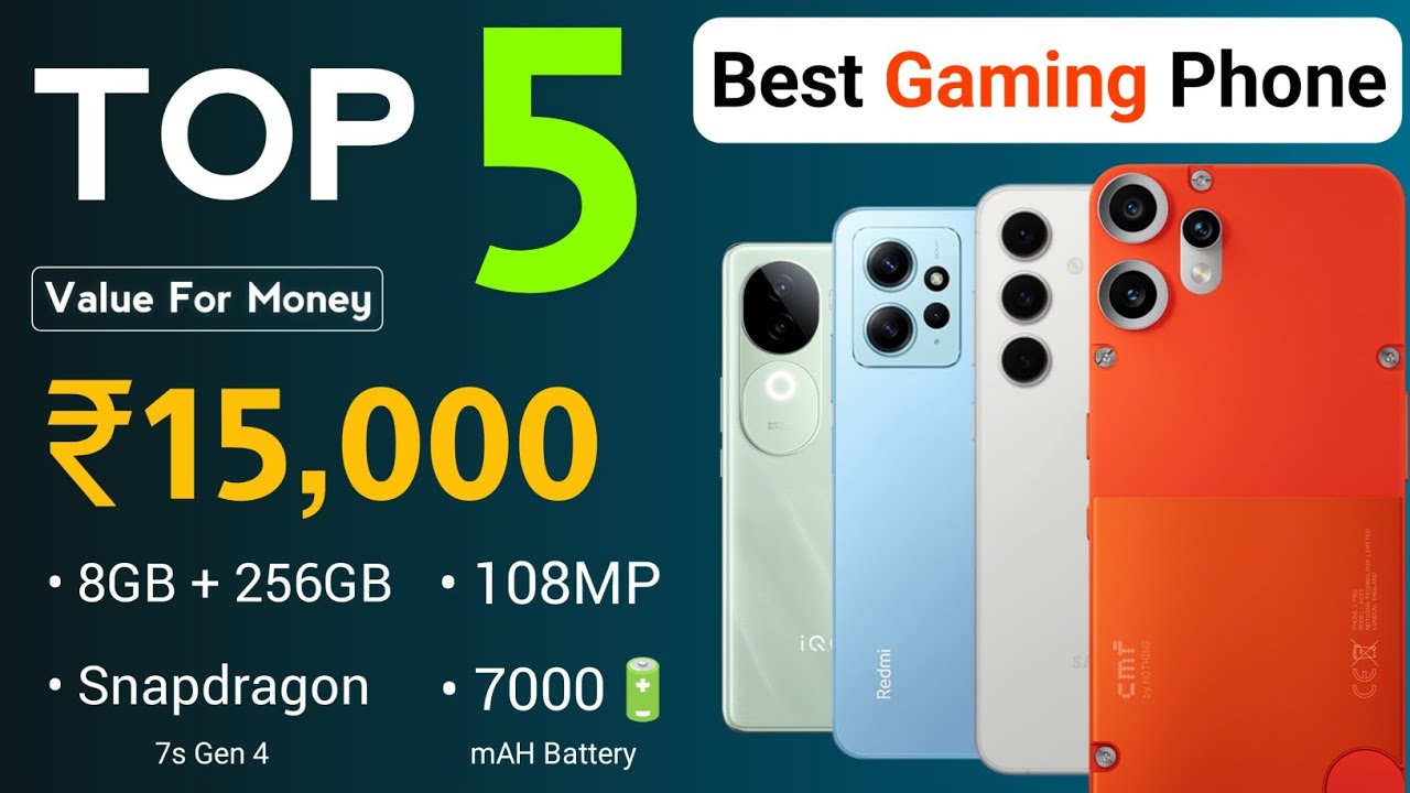 Top 5 Best 5G Gaming Phones Under 15000 | 8GB+256GB | 7000mAH🔋5 Best Budget Gaming Phones Under 15k