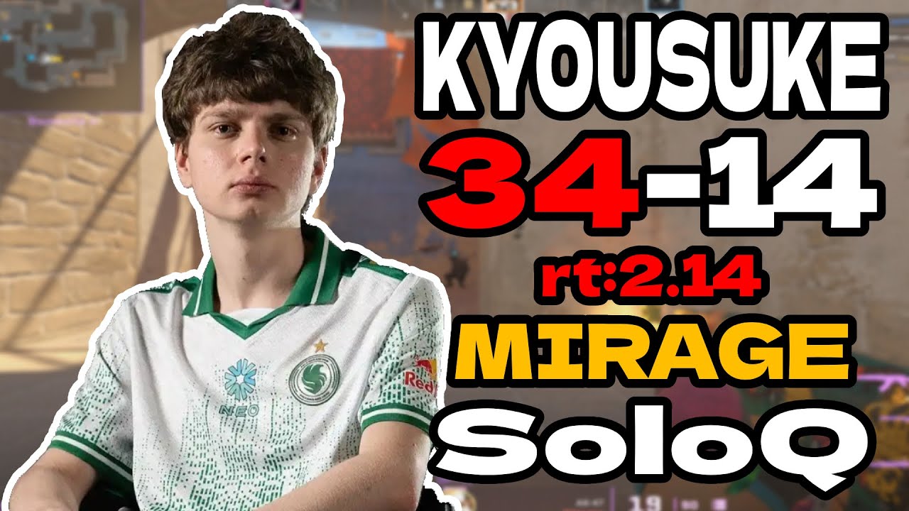 🔥kyousuke (34-14) rt:2.14 SoloQ l EU FACEIT RANKED (mirage) | Jul 1, 2025 #cs2 #pov