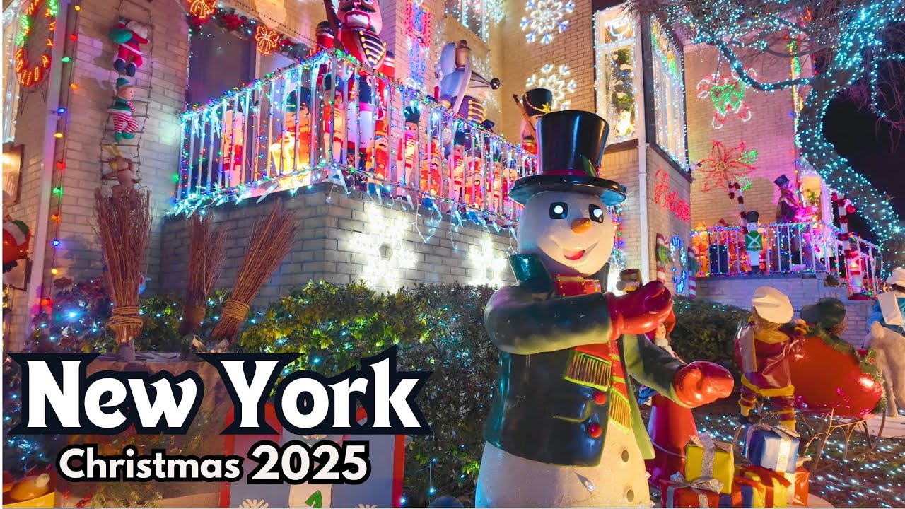 MOST Decorated House in Brooklyn! | A MUST-SEE Christmas Lights in NYC 4K