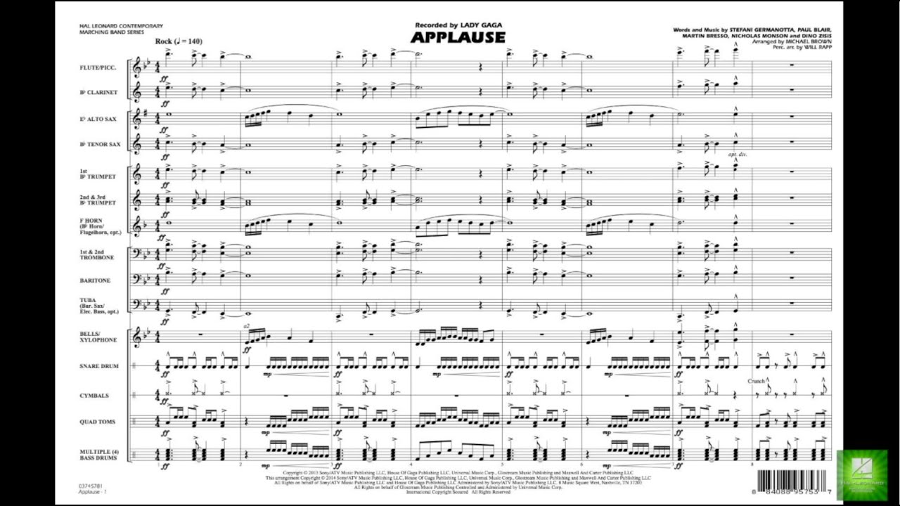 Applause arranged by Michael Brown