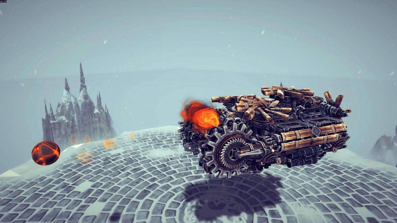 Fireball launcher airship
