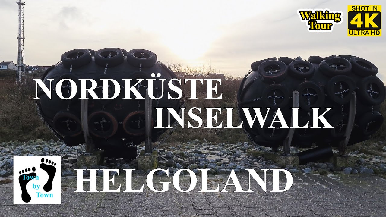 💥 Helgoland, Nordküste, Insel Walk, 4k, 60fps