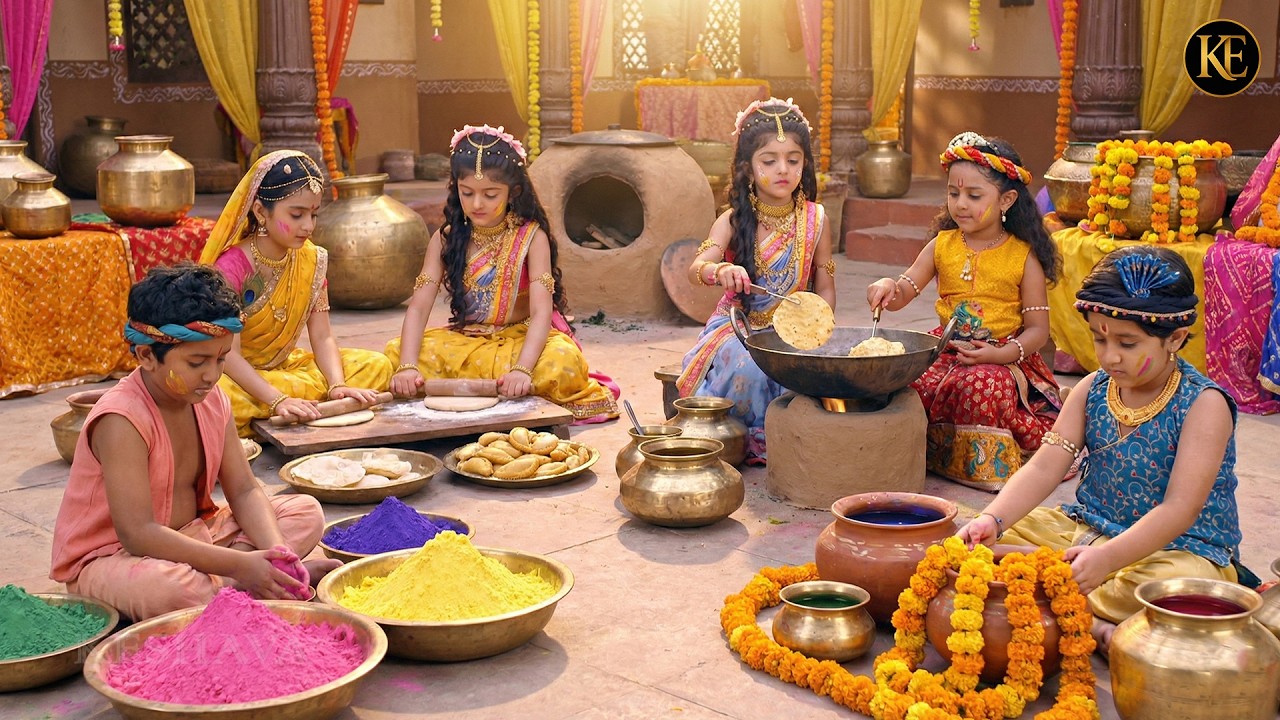 राधा-कृष्ण ने मिलकर बनाए स्वादिष्ट पकवान || यशोमती मईया के नंदलाला || Shree Krishan leela ||
