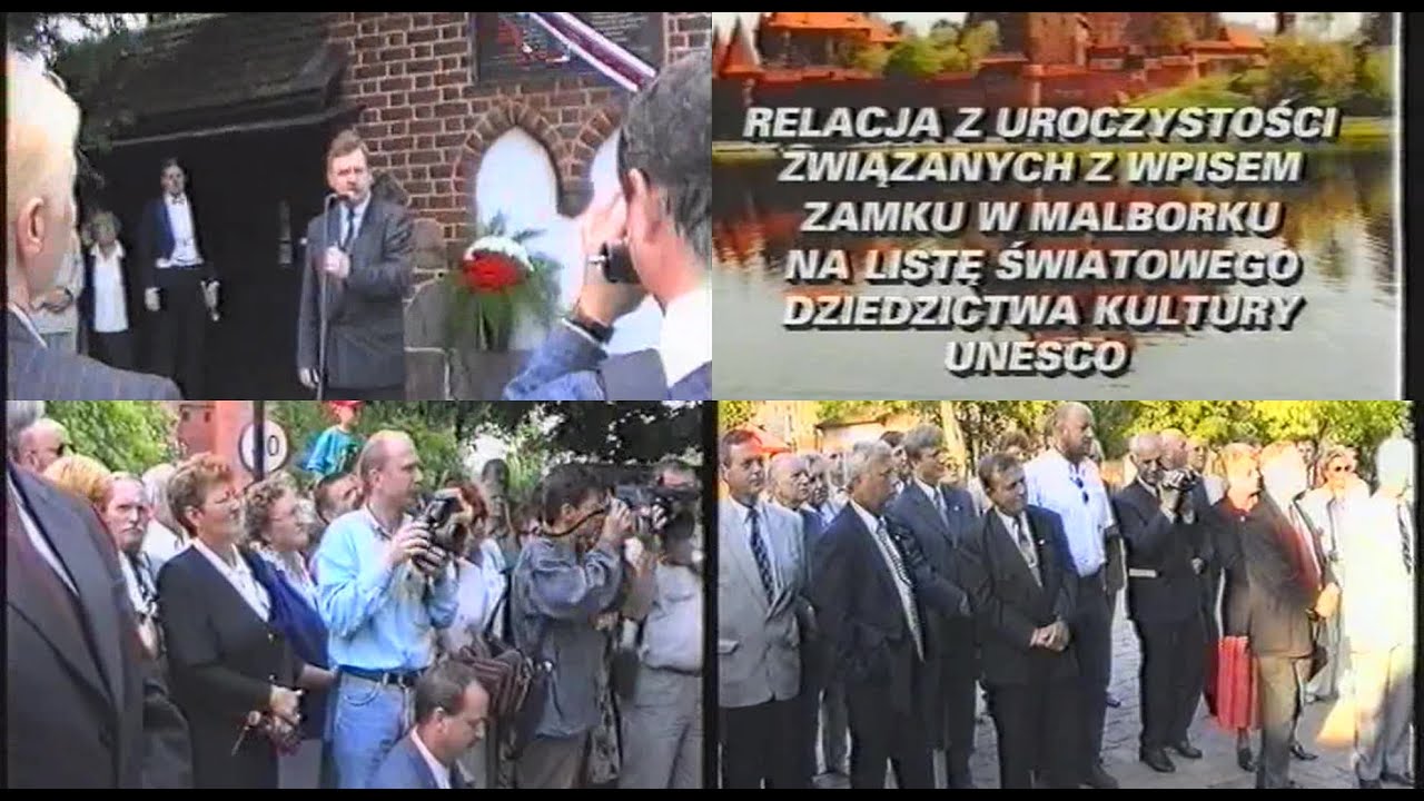 Uroczystość wpisania malborskiego zamku na Listę Światowego Dziedzictwa UNESCO 5-6.06.1998