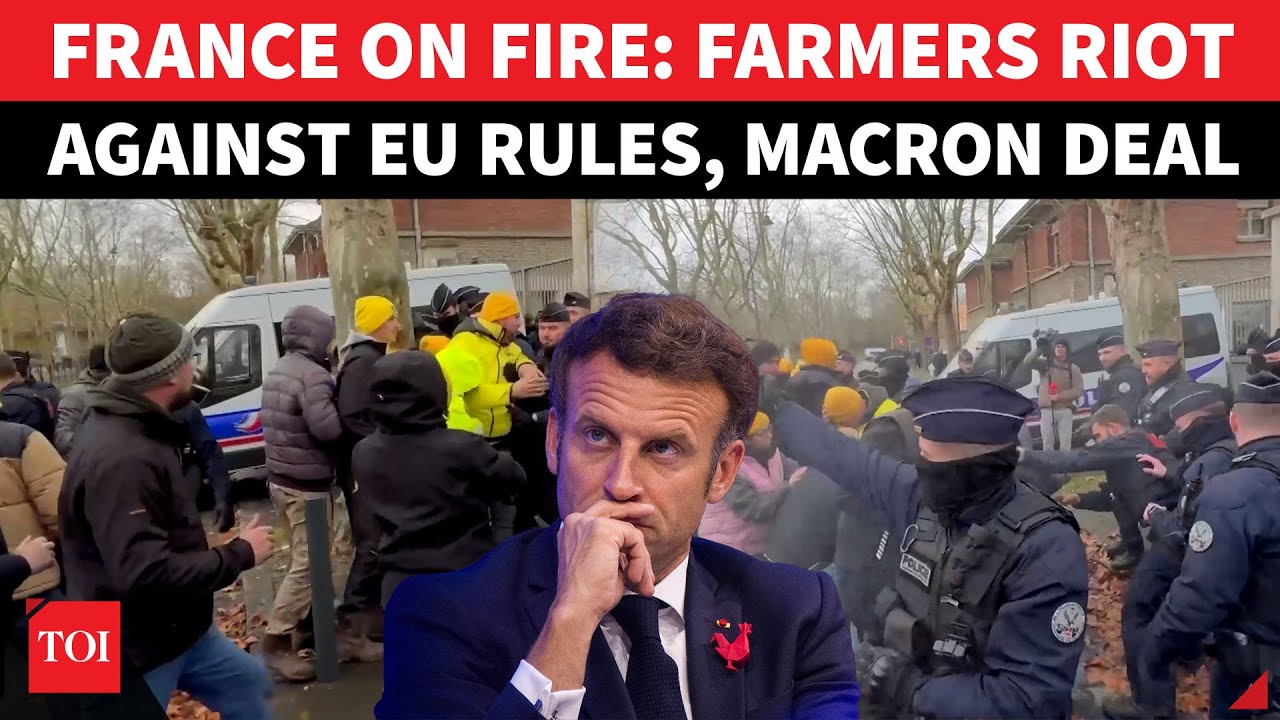 France On Fire: Farmers Revolt Against Macron, EU Rules; Teargas, Eggs & Faceoff With Police