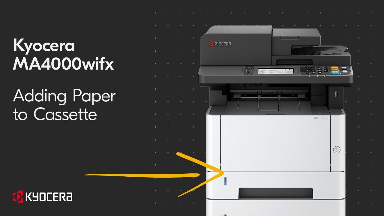 Kyocera MA4000WIFX Adding Paper and Setting Paper Size