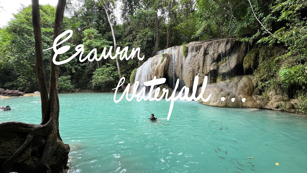ERAWAN WATERFALLS เพื่ื่อนซ้อมขึ้นเขา แต่เราขึ้นน้ำตก 😁 #erawan #น้ำตกเอราวัณ