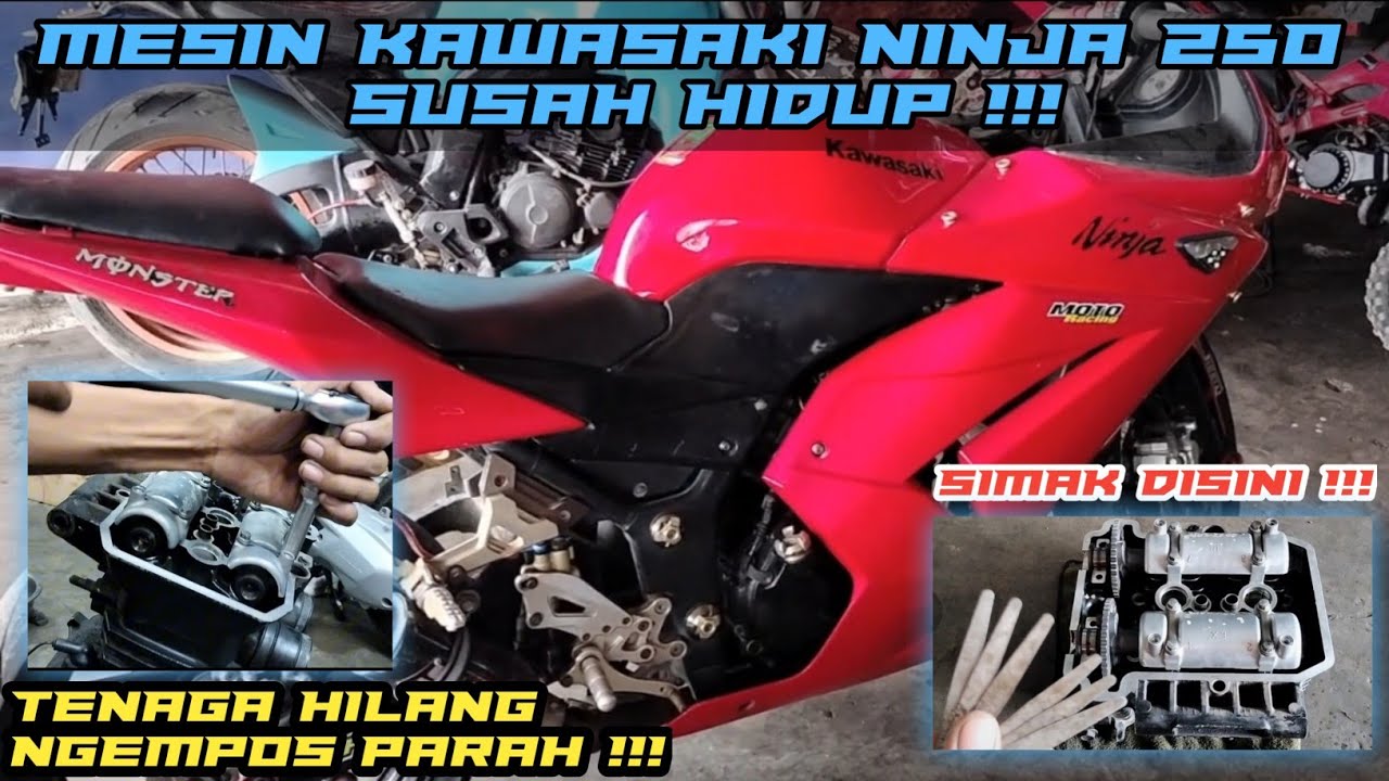 Penyebab ninja 250 karbu susah hidup dan ninja 250 karbu ngempos #kawasakininja250