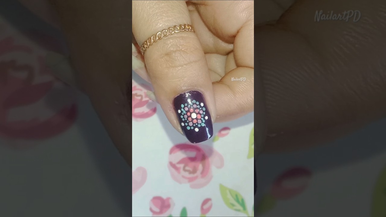 Simple Mandala Nailart Design #nailartpd #shorts #mandalaart