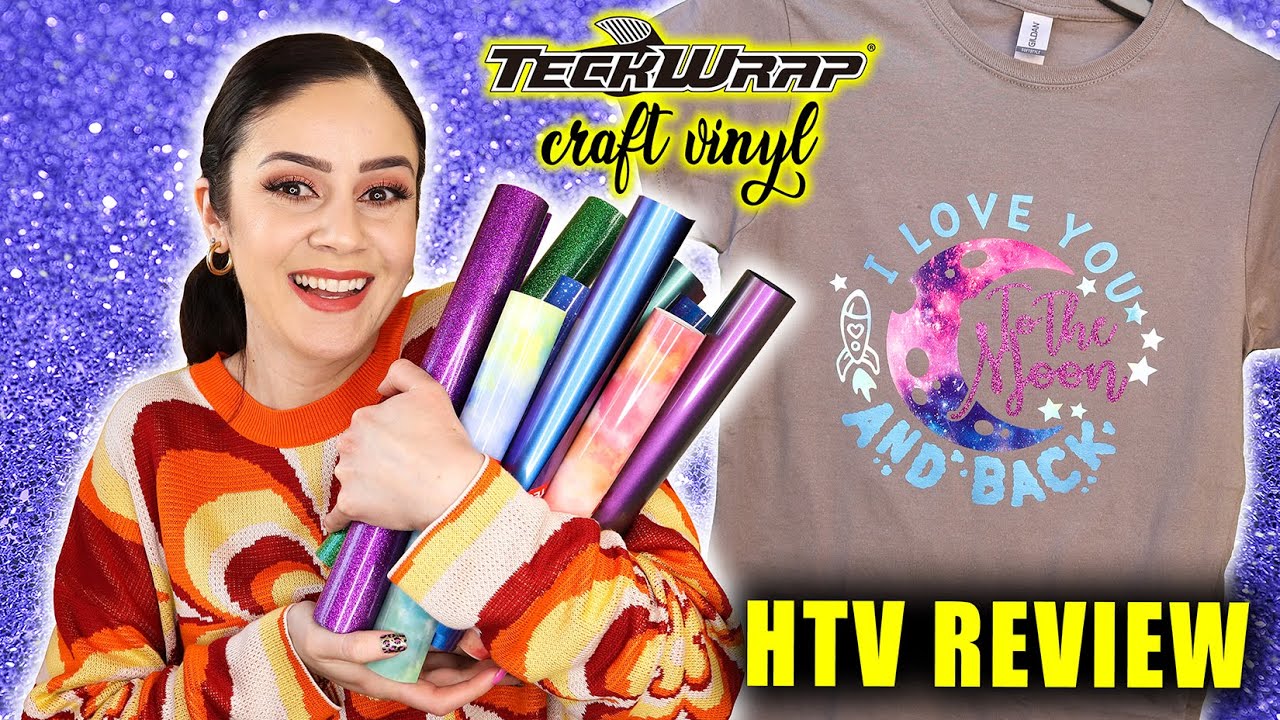 TECKWRAP CRAFT HEAT TRANSFER VINYL REVIEW (Chameleon, Glitter, Pattern) || Lucykiins