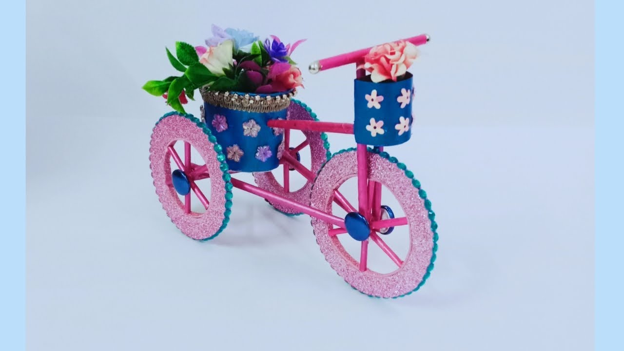 Cycle Showpiece For Home Decoration /Cycle Craft Ideas /Best Out Of Waste -Shamina's DIY