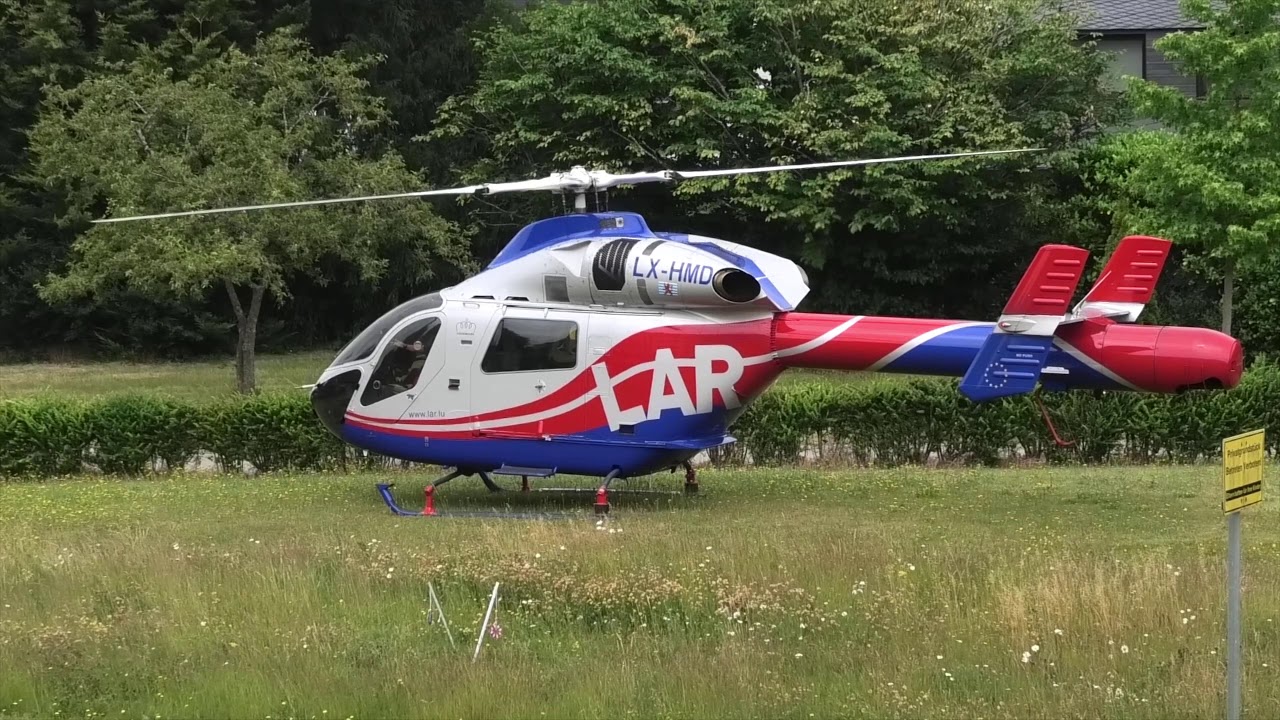 Luxembourg Air Rescue Helicopter Takeoff Trier 10.06.2020